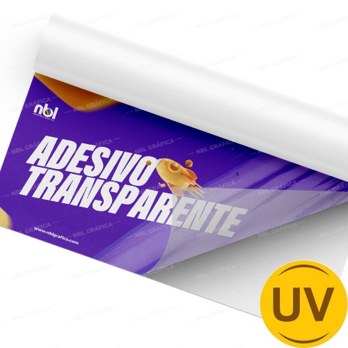 Adesivo Transparente UV - Com Refile