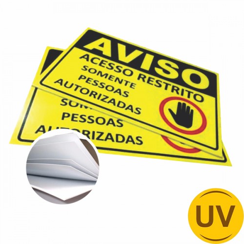 Placa de PS 1mm - Apenas Frente Corte Reto