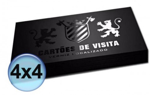 Cartão de Visita - Verniz Local 4/4 - 18x10